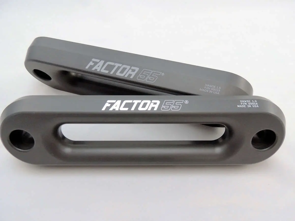 Factor 55 Hawse Fairlead 1.5 Inch Thick Gun Metal - Gray 1