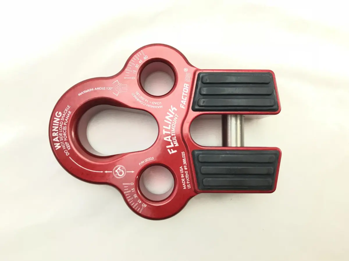 Factor 55 Winch Line Shackle Mount Foldable Flatlink Multimount - Red 1