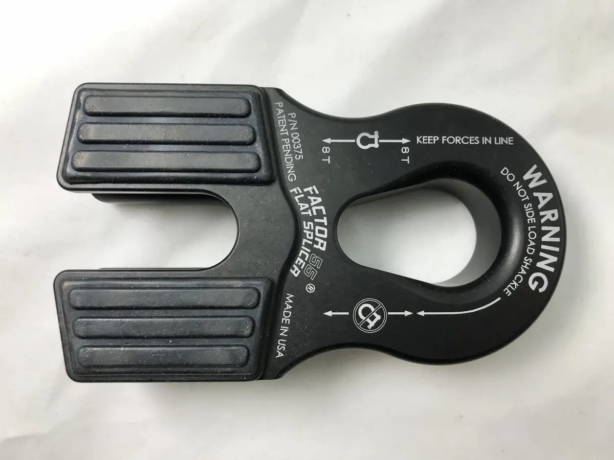 Factor 55 Winch Line Shackle Mount Splice On Foldable - Black 1