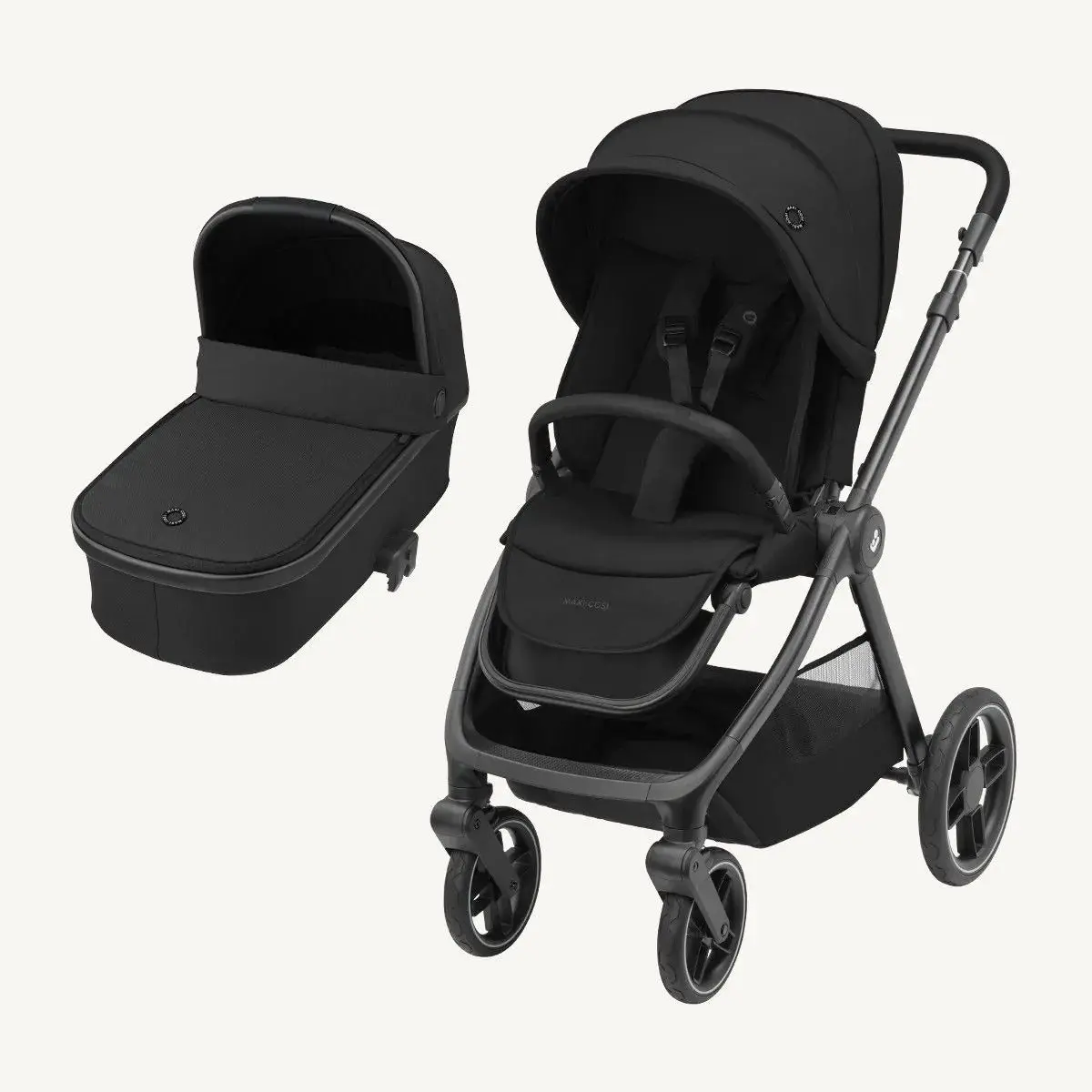 Maxi Cosi Oxford Stroller And Oria Bassinet - Essential Black 1