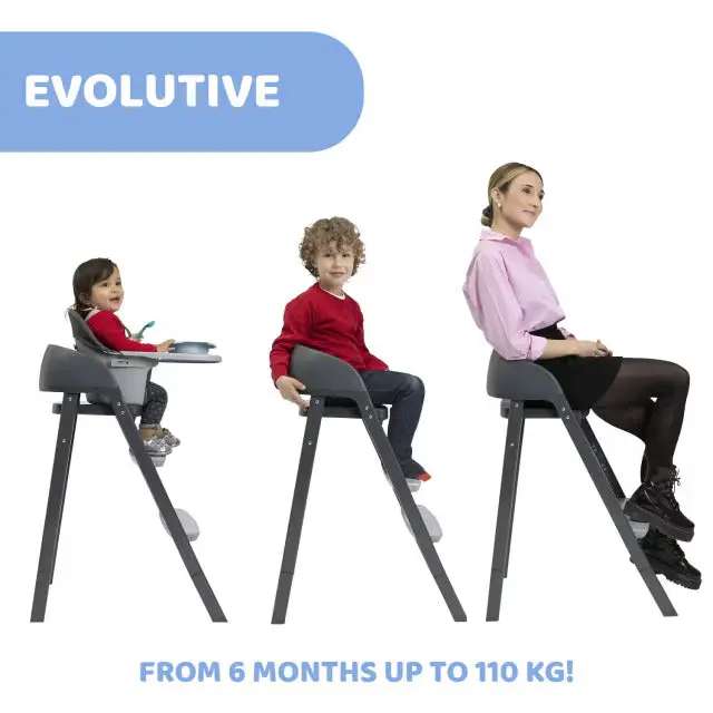 Chicco Juvenile Crescendo Up Highchair Etna Black 2