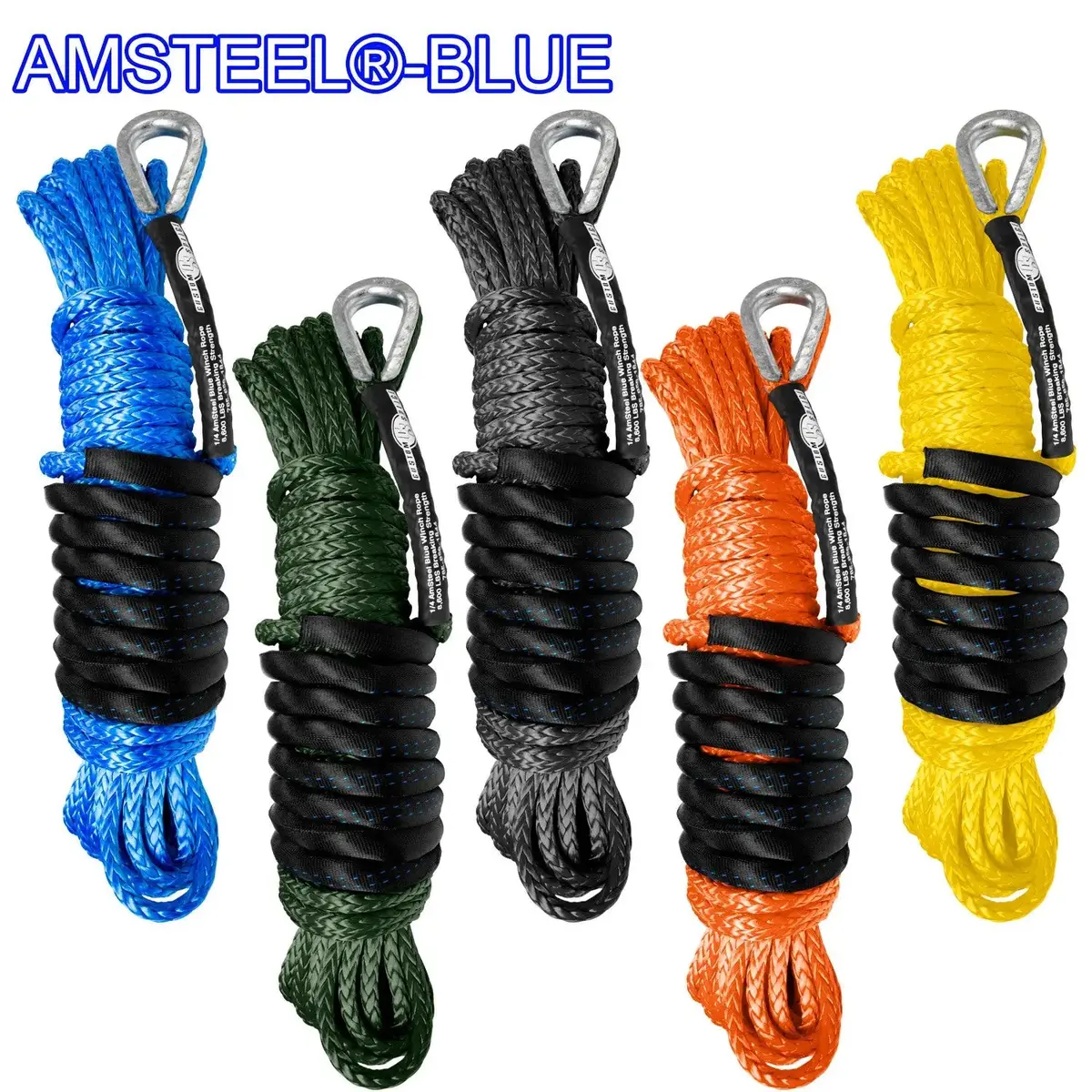 1/4" Main Line Winch Rope - Amsteel Blue 1