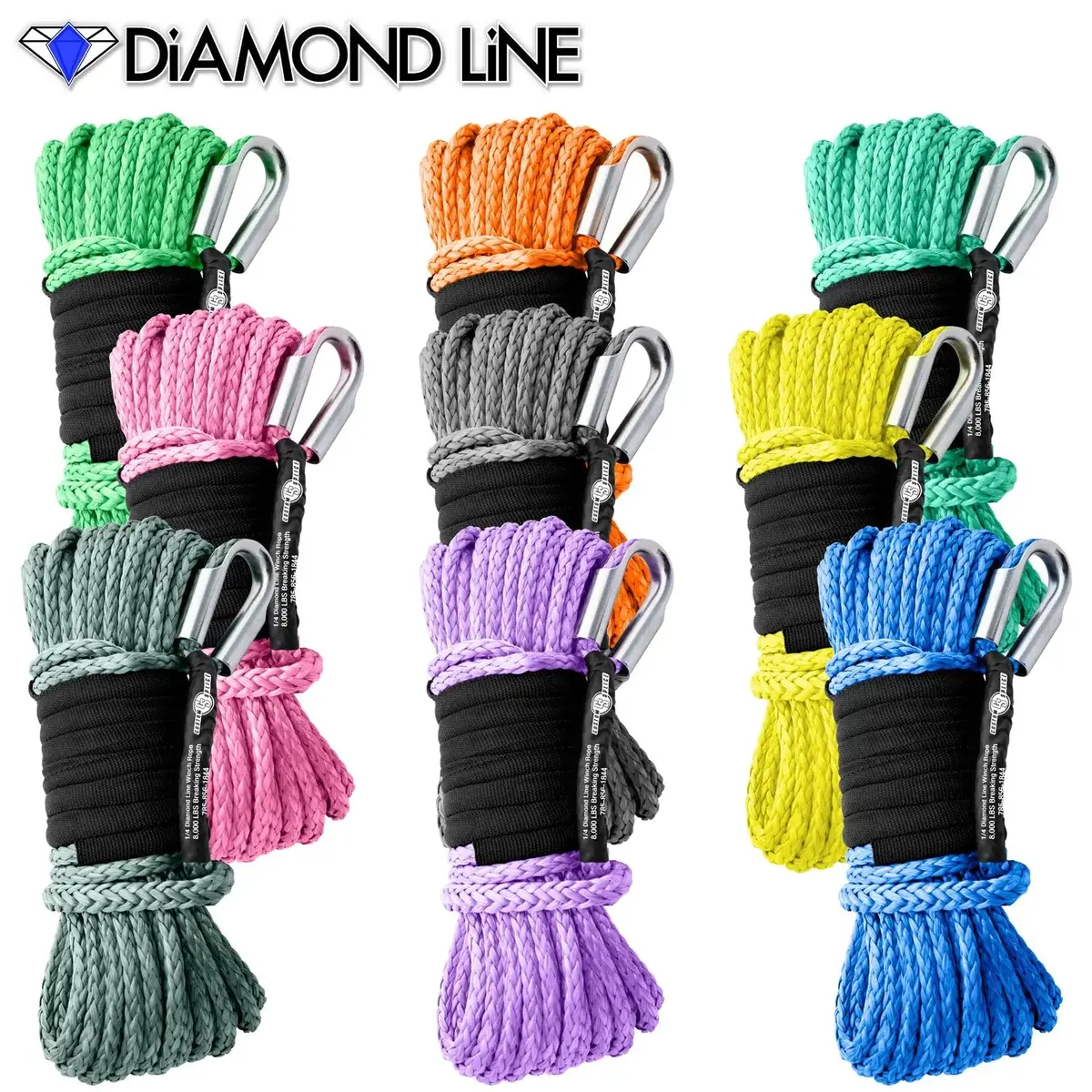 1/4" X 55' Main Line Winch Rope - Diamond Line 1