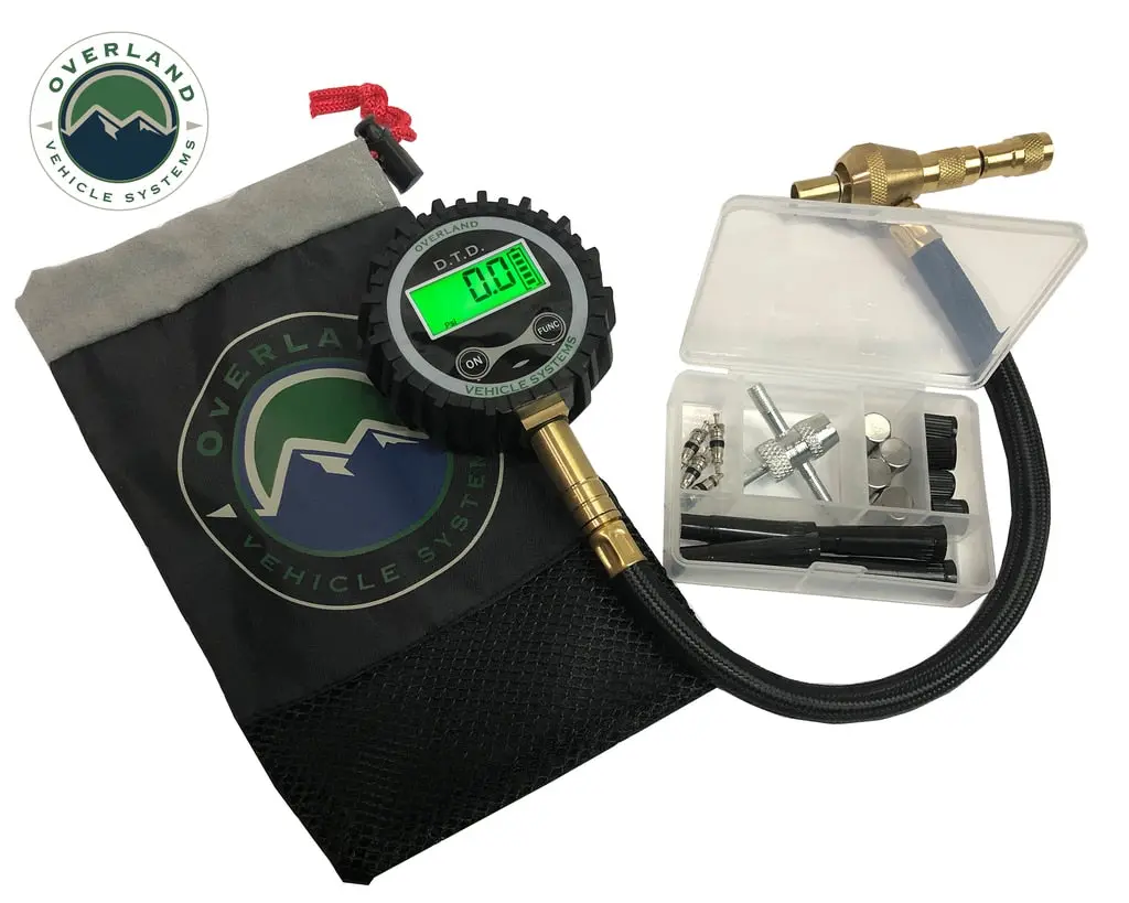 Digital Tire Tire Deflator With Valve Kit & Storage Bag Universal Overland Vehicle Systems 1