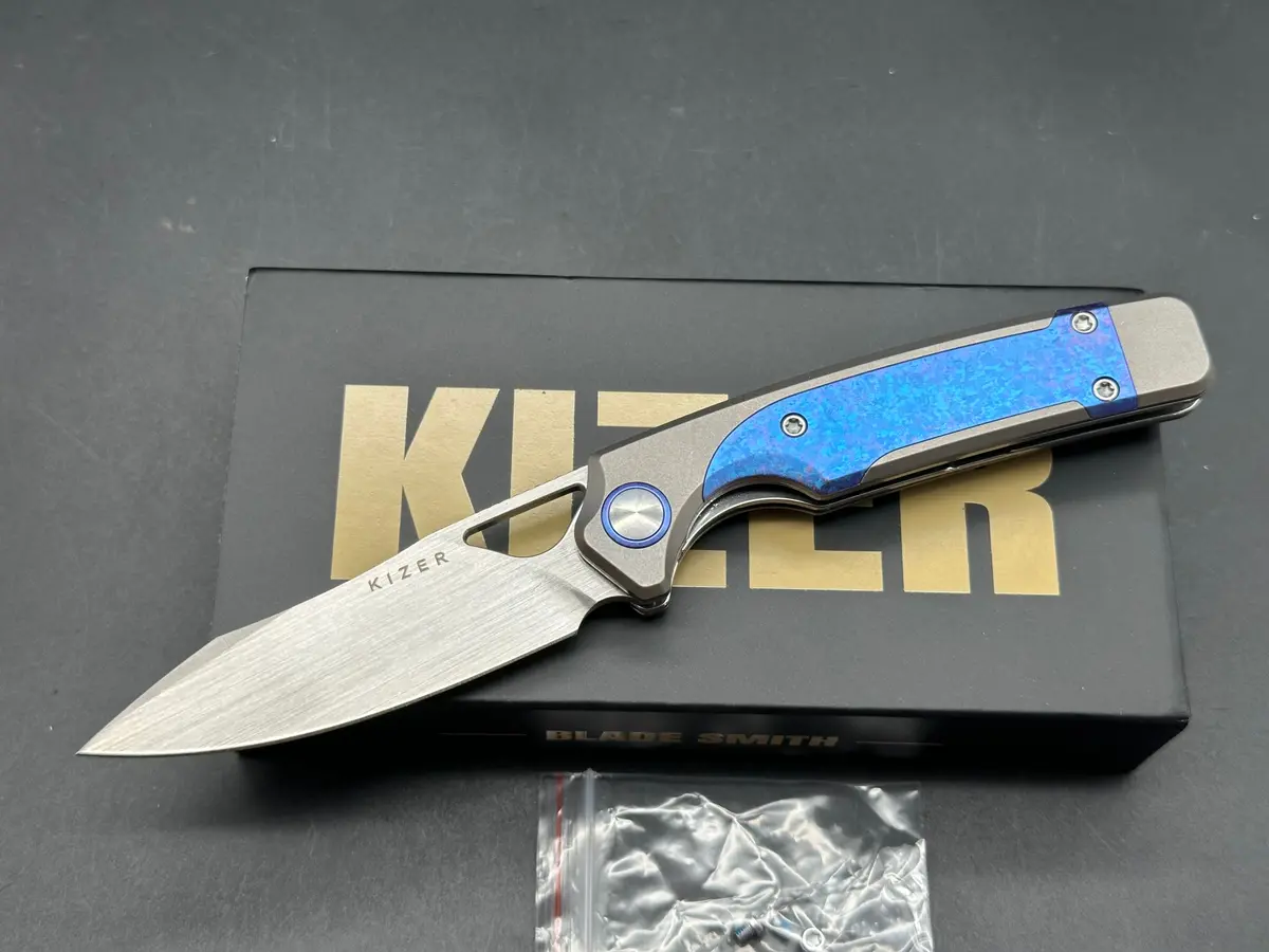 Kizer Ara Purple Snowflake Titanium Handle S45vn Blade 1