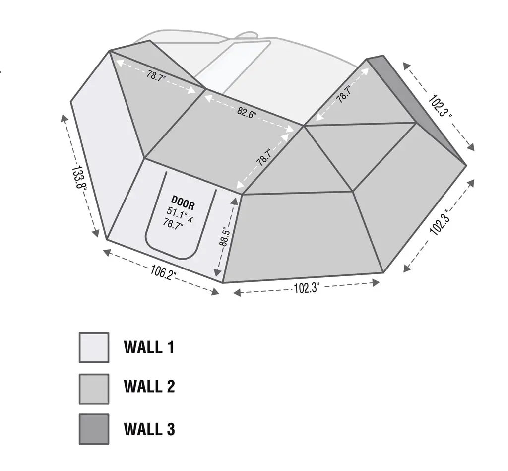 Nomadic 270 Drivers Side Awning Wall 3 Overland Vehicle Systems 1