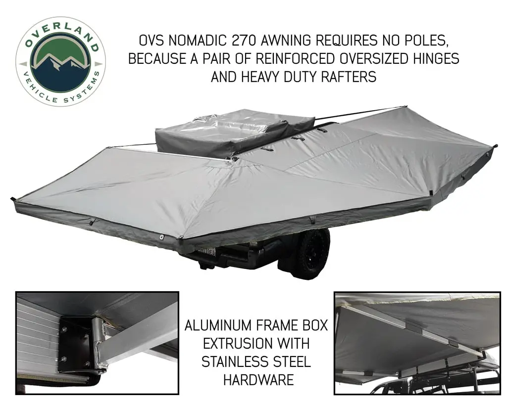 Awning 270 Degree Awning And Wall 1, 2, & 3, W/Mounting Brackets Passenger Side Nomadic Overland Vehicle Systems 2