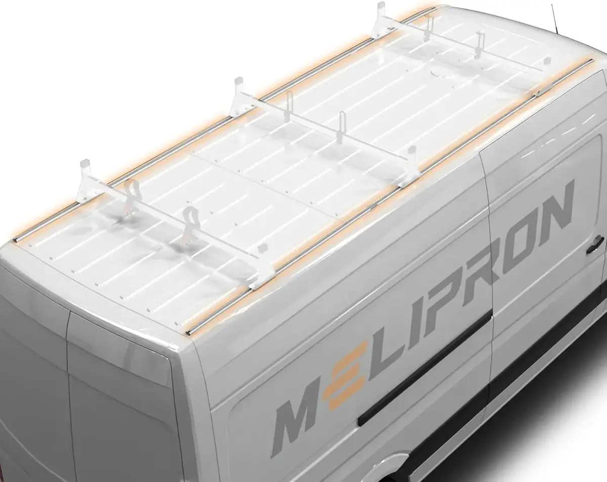 Melipron Roof Rack Side Rails Fit For Sprinter Van 170" Ext Wb, Aluminum Track Racks With Rubber Seal Fit For 2007-2025 Sprinter High Roof 1