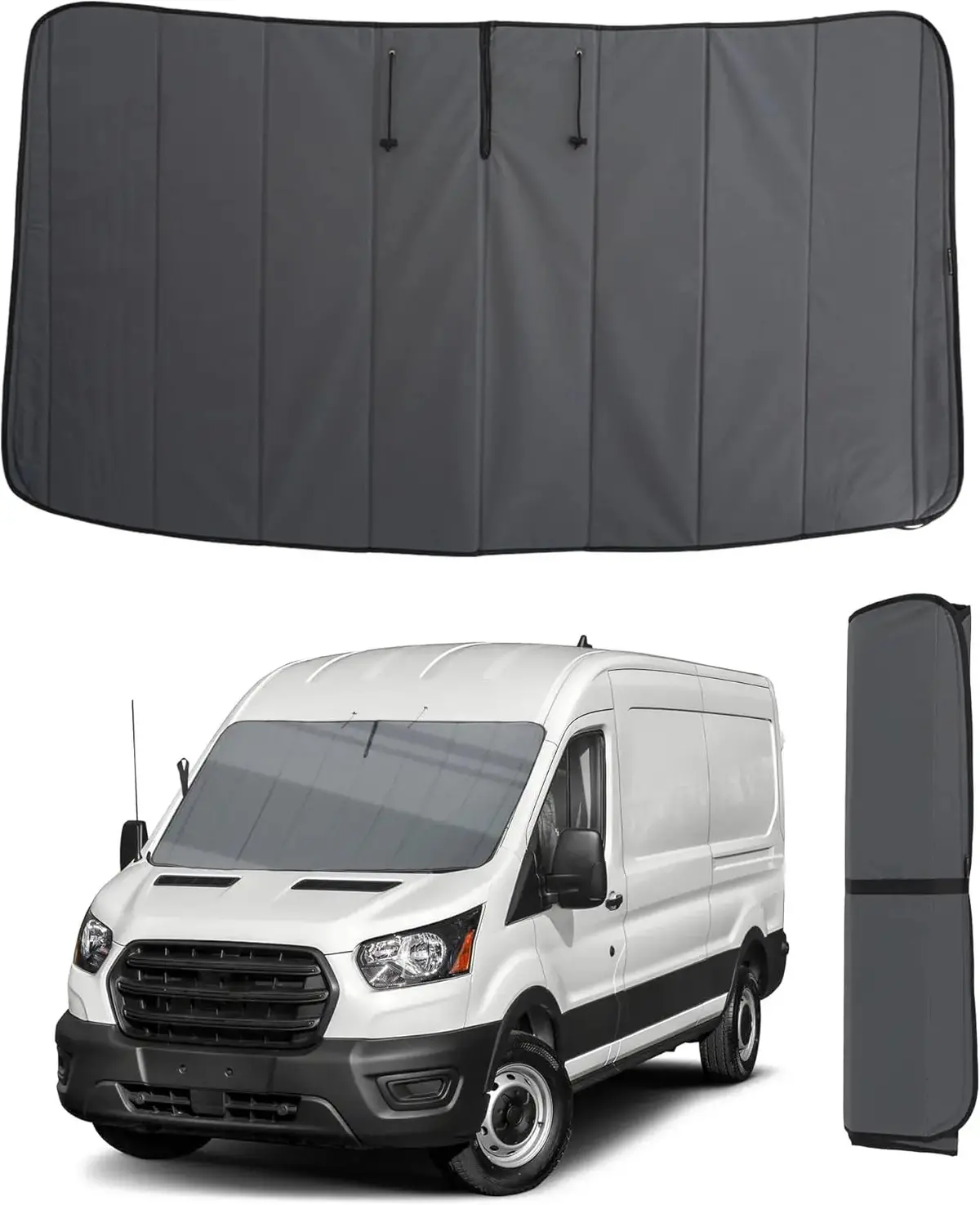 Melipron Magnetic Front Windshield Cover For Ford Transit Medium/High Roof 1