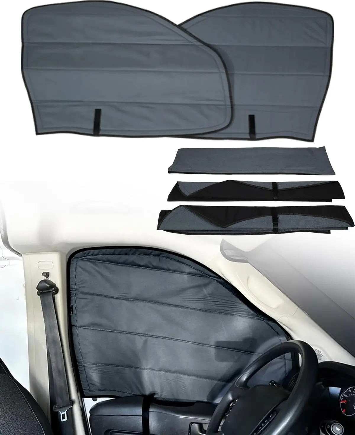 Melipron Insulated Blackout Van Windshield Sun Shade For Ram Promaster 1