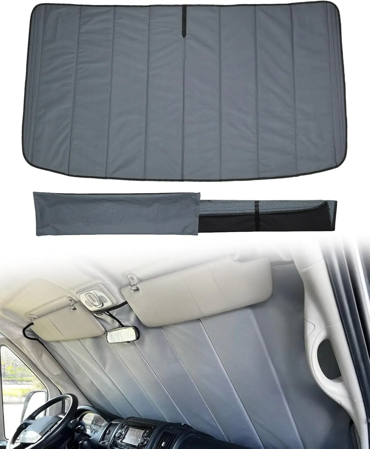 Melipron Insulated Blackout Van Windshield Covers For Ram Promaster 1