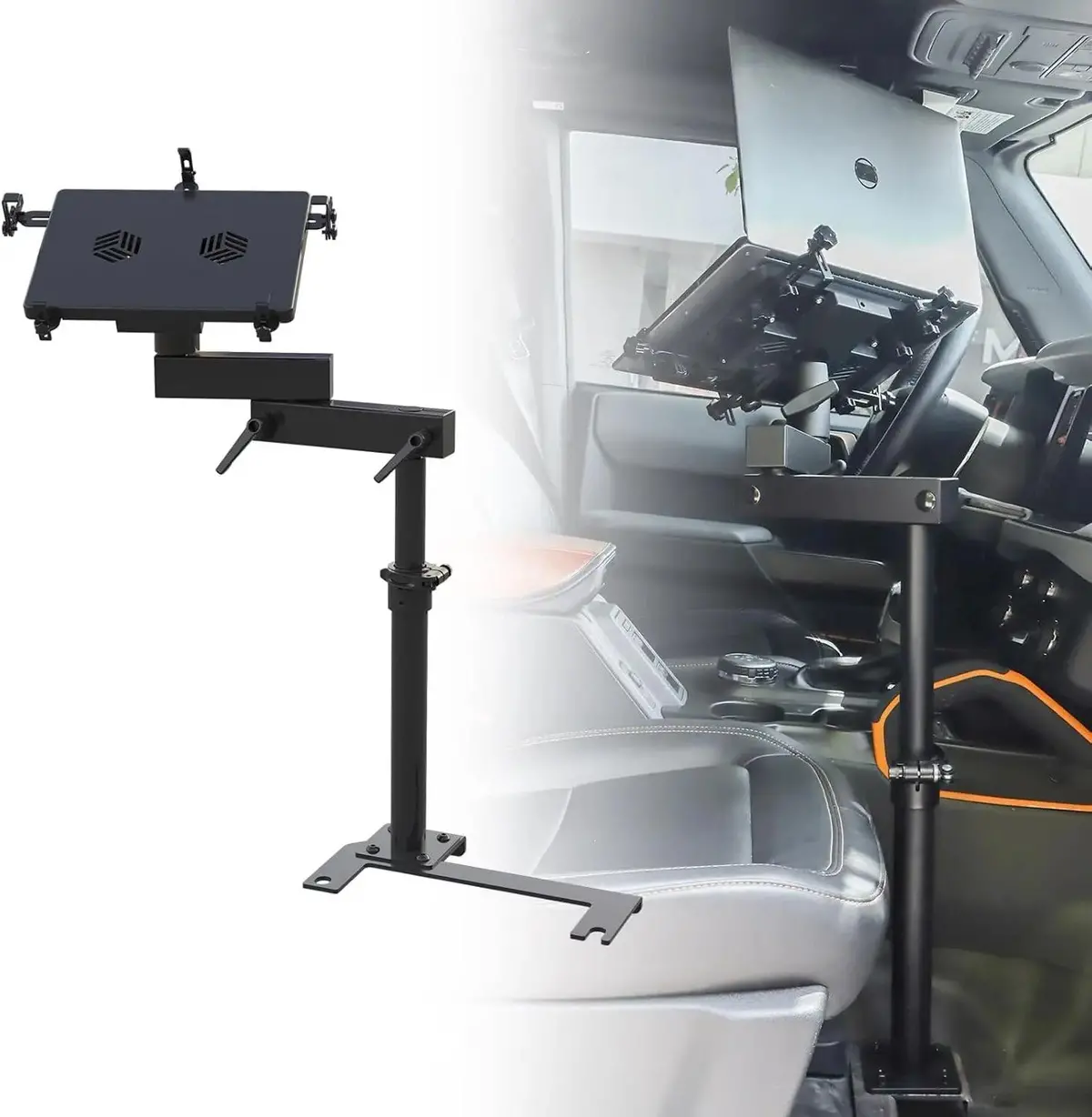 Melipron Aluminum Passenger Seat Laptop Mount For Ford Bronco 1