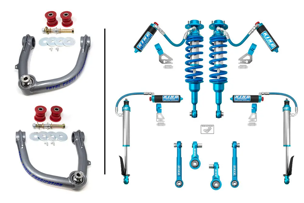 2024+ 4Th Gen Tacoma King 2.5 Front & Rear Shocks W/ Total Chaos Upper Control Arms 1