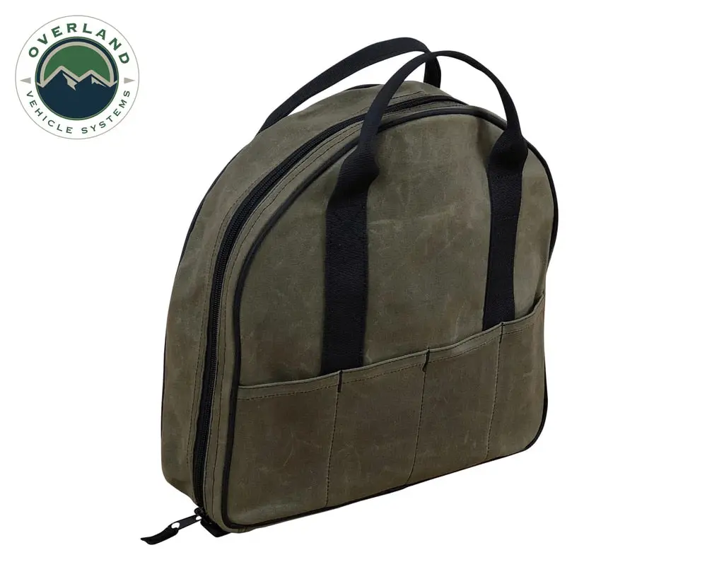 Jumper Cable Bag 16 Lb Waxed Canvas Overland Vehicle Systems 1