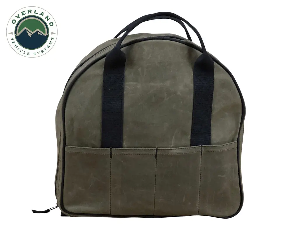 Jumper Cable Bag 16 Lb Waxed Canvas Overland Vehicle Systems 2