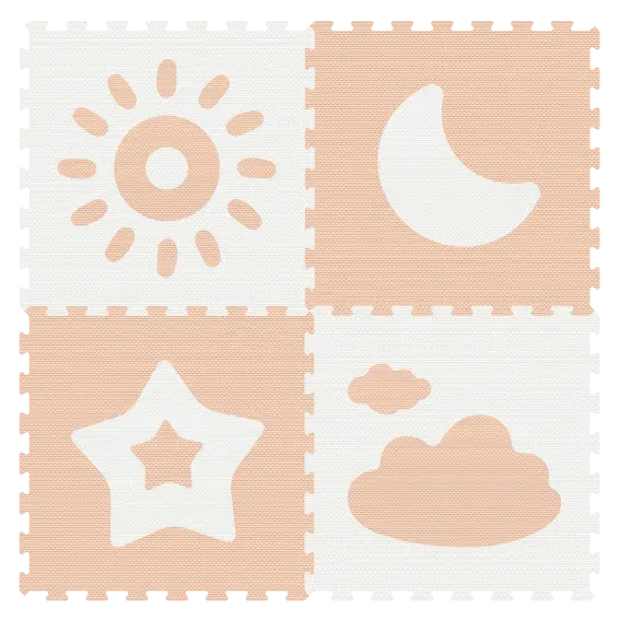 Classic Puzzle Floor Mat - Weather Series - 4Pcs 1