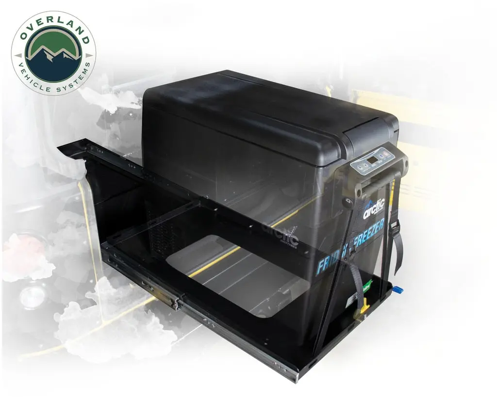 Refrigerator Tray With Slide And Tilt Small Overland Vehicle Systems 1