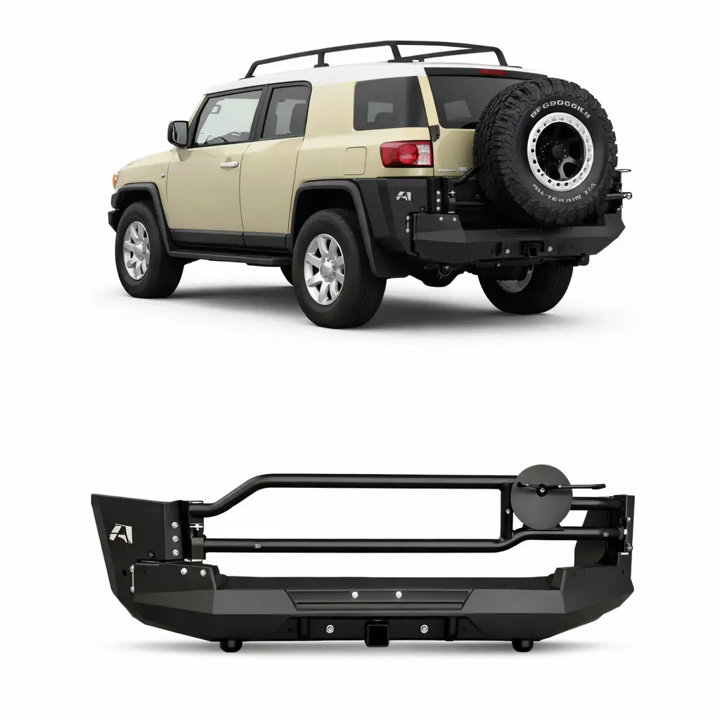 Toyota Fj Cruiser Rear Bumper With Tyre Holder Pro Performance | Uae 1
