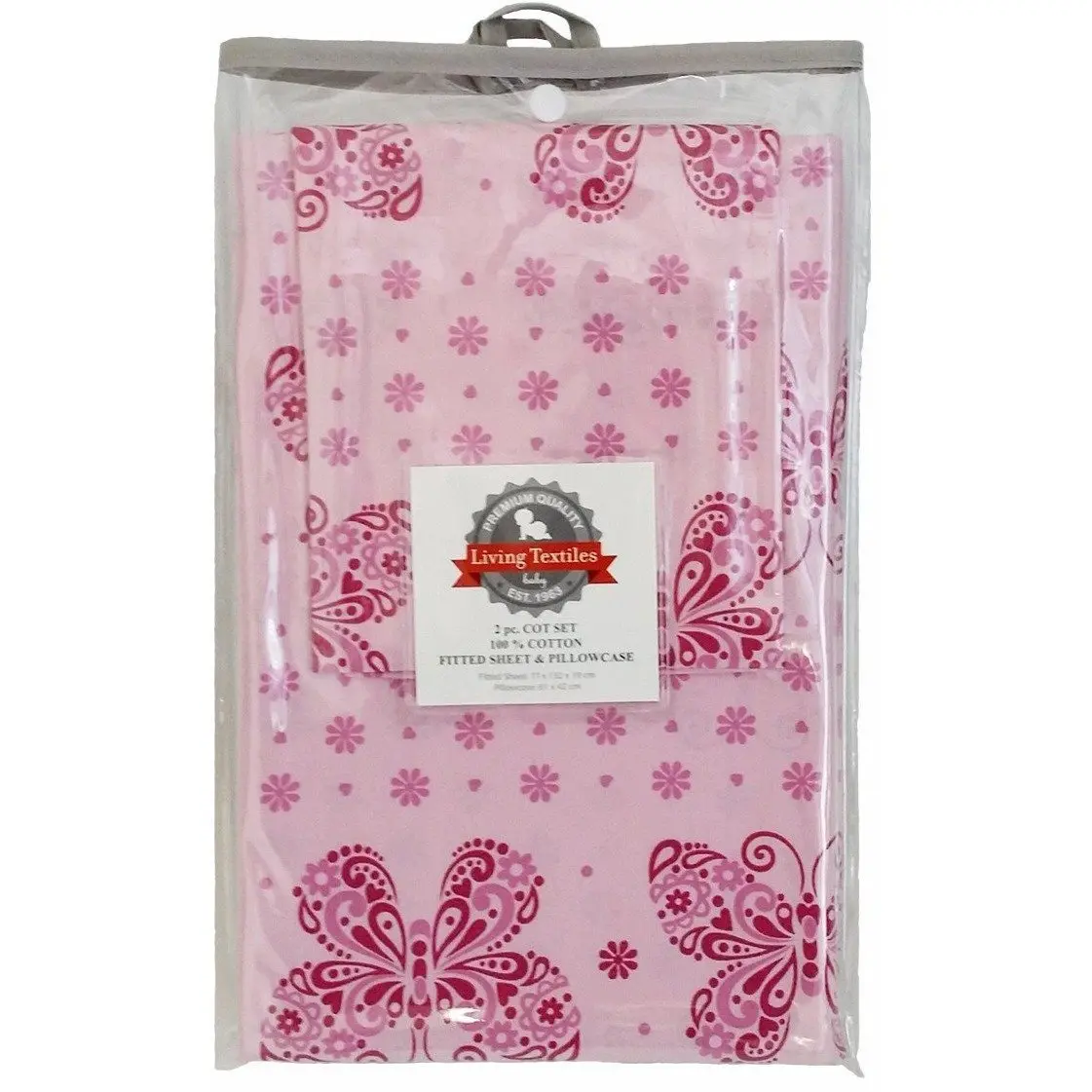 Living Textiles 2-Piece Cot Sheet Set 2