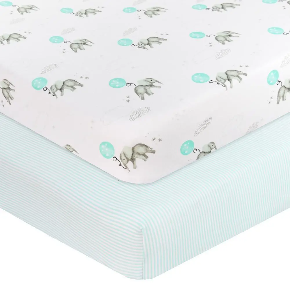Living Textiles 2-Pack Jersey Cot Fitted Sheet 4