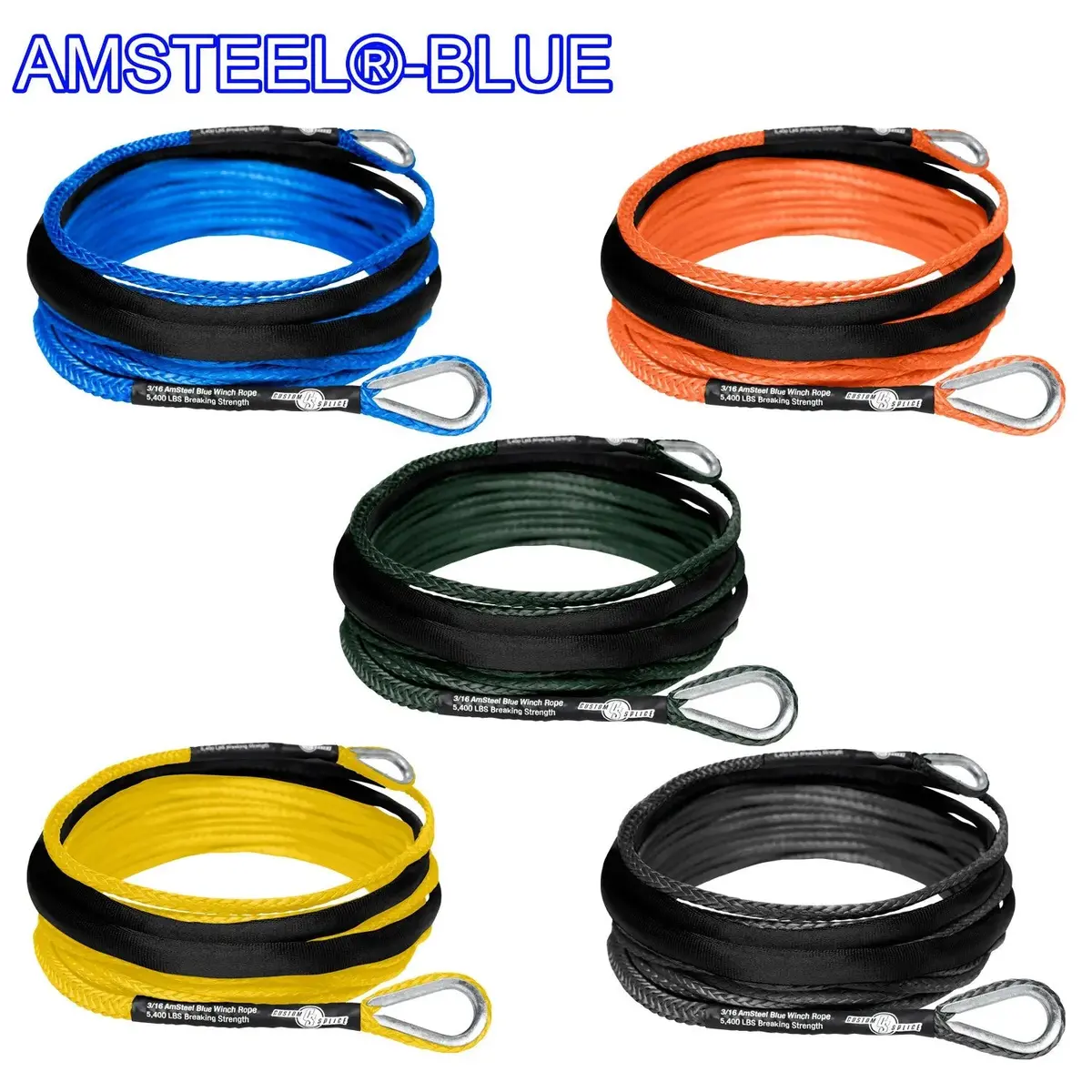 3/16" Extension - Amsteel®Blue Winch Rope 1