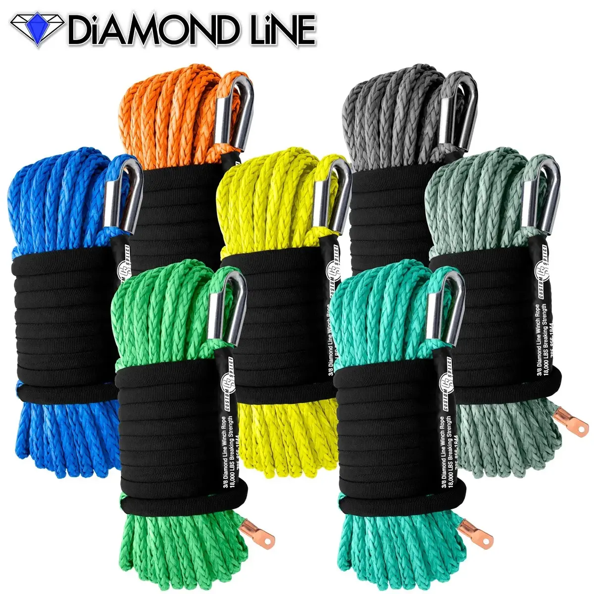 3/8" Main Line Winch Rope - Diamond Line 14