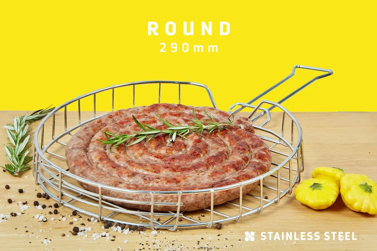 Braai Grid - Round Adjustable Depth With Slide Away Handle 1