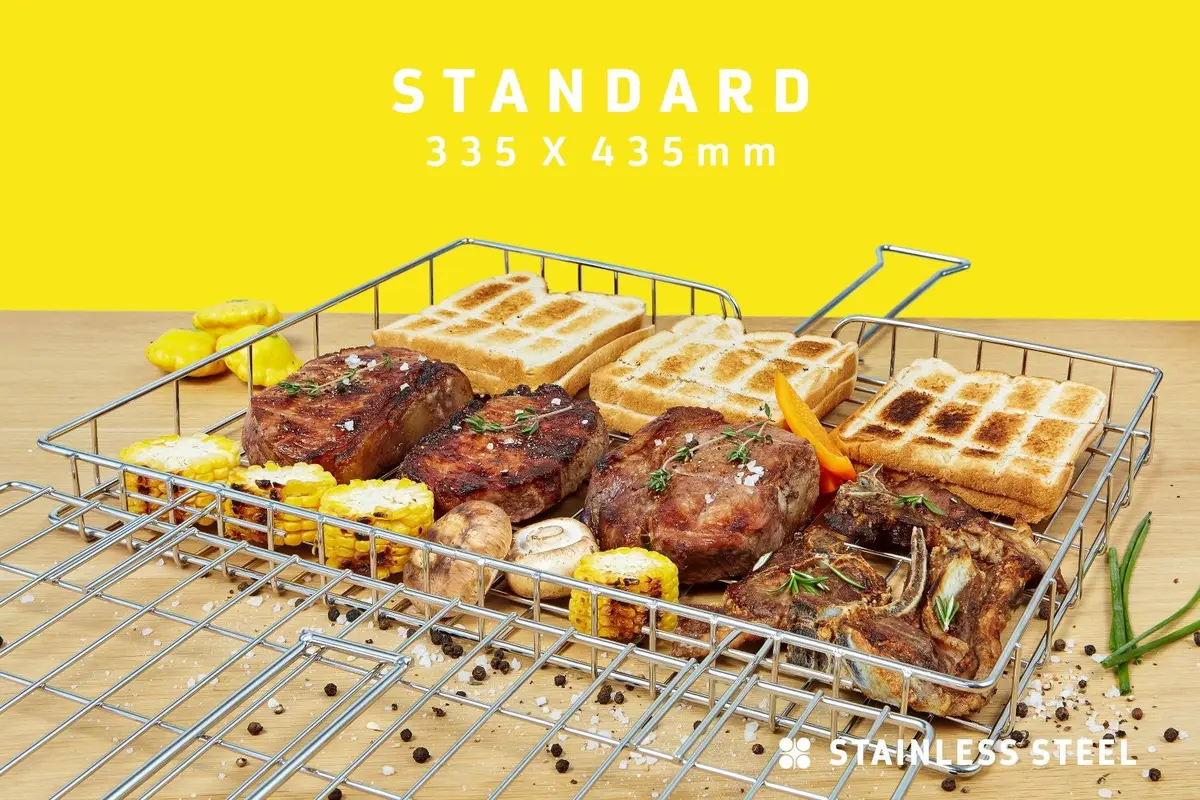Braai Grid - Standard Adjustable Depth With Slide Away Handles 1