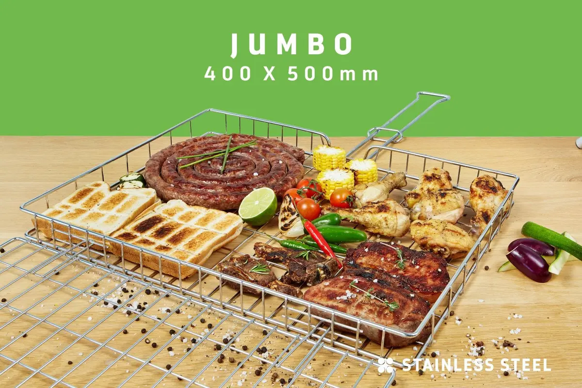 Braai Grid - Jumbo Adjustable Depth 1