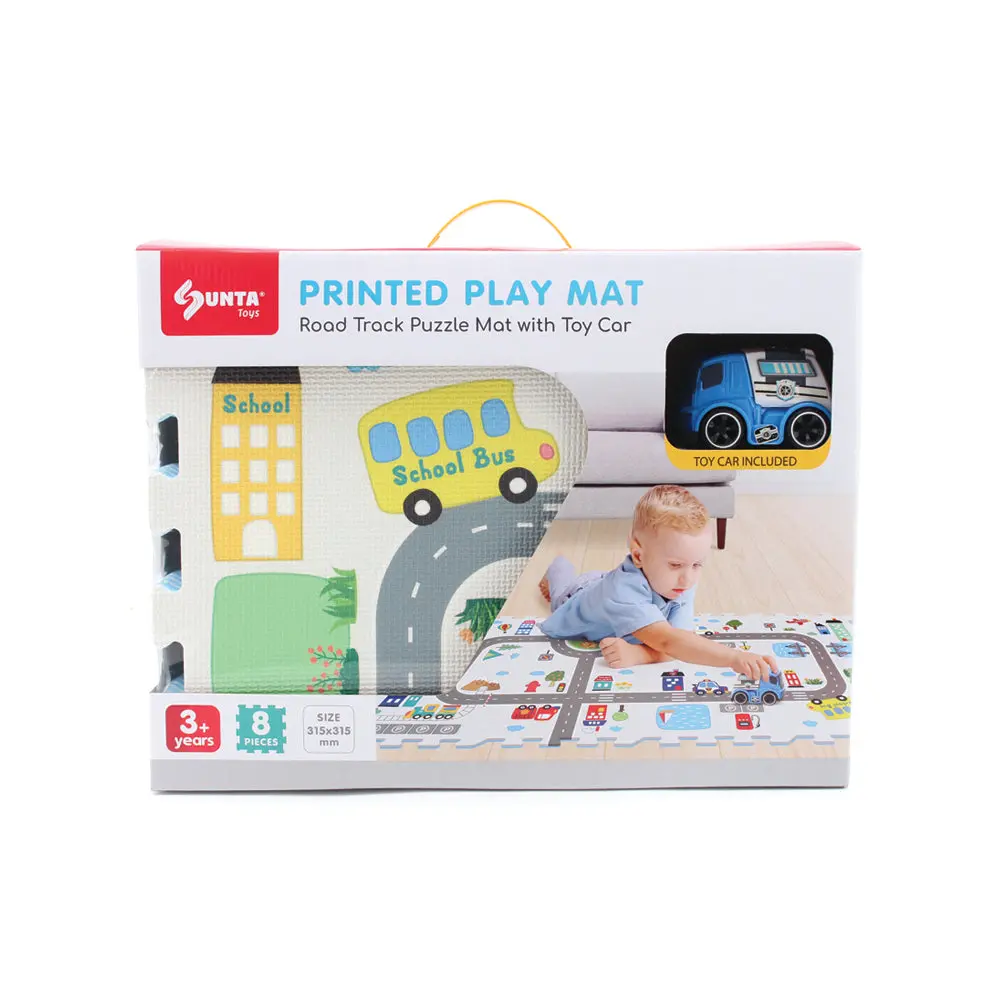 Road Track Puzzle Play Floor Mat With Toy Car 1