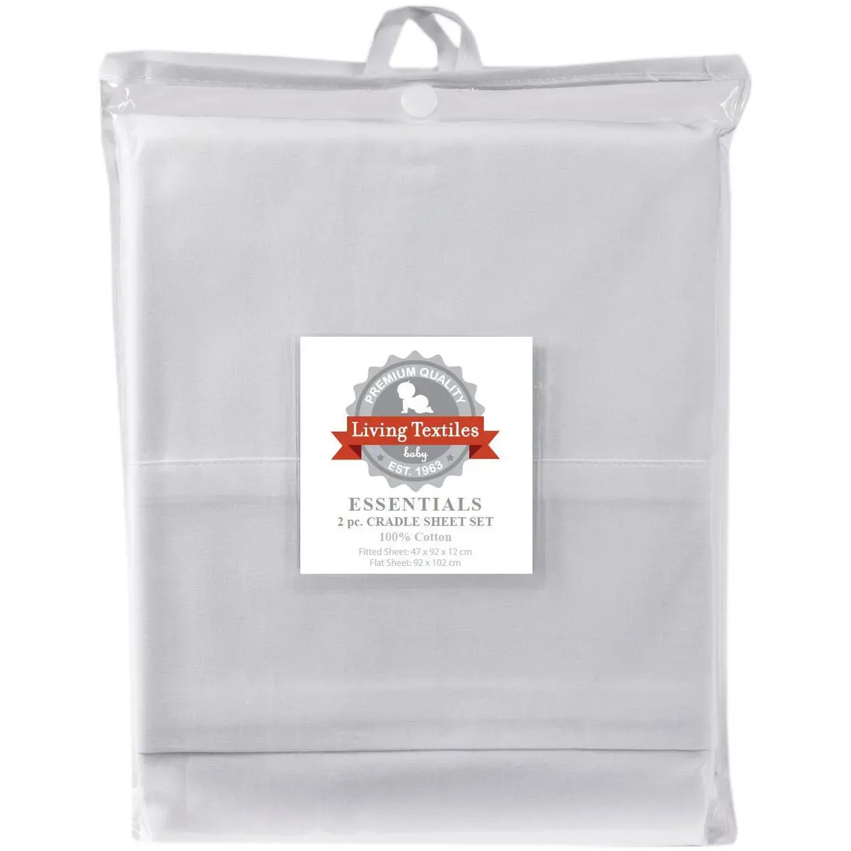 Living Textiles 2 Piece Cradle Sheet Set 1