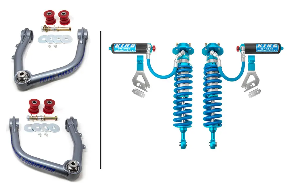 2022+ 3Rd Gen Tundra King 2.5 Adjustable Front Coilovers W/ Total Chaos Upper Control Arms 1