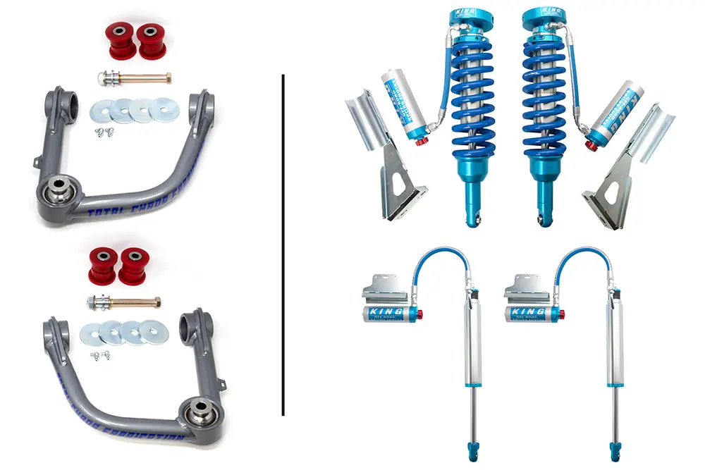 2016-2023 3Rd Gen Tacoma King 2.5 Front & Rear Shocks W/ Total Chaos Upper Control Arms 1