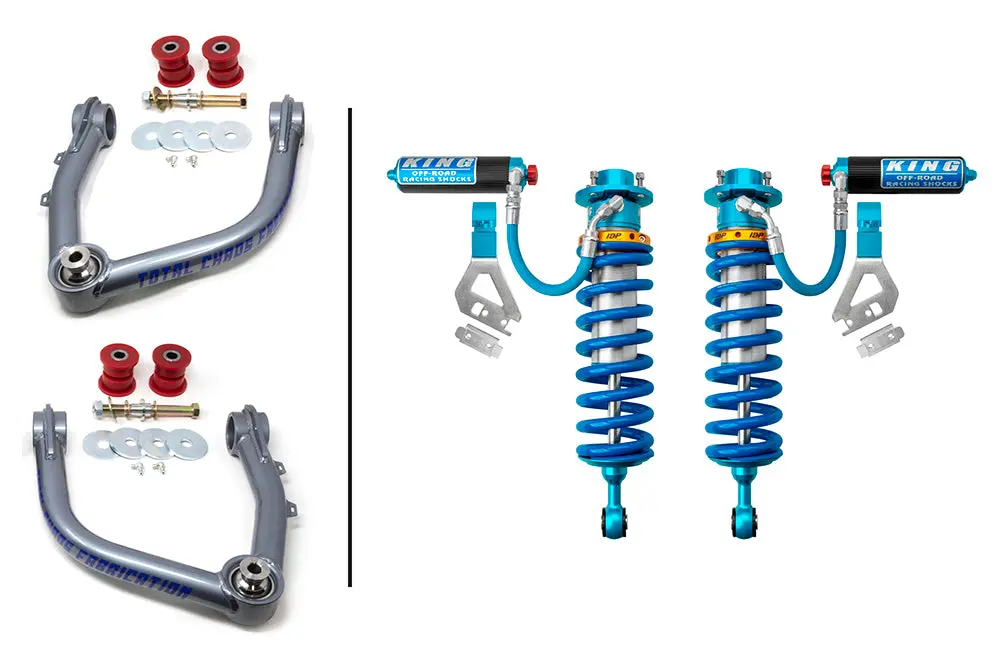 2022+ 3Rd Gen Tundra King 3.0 Adjustable Front Coilovers W/ Total Chaos Upper Control Arms 1