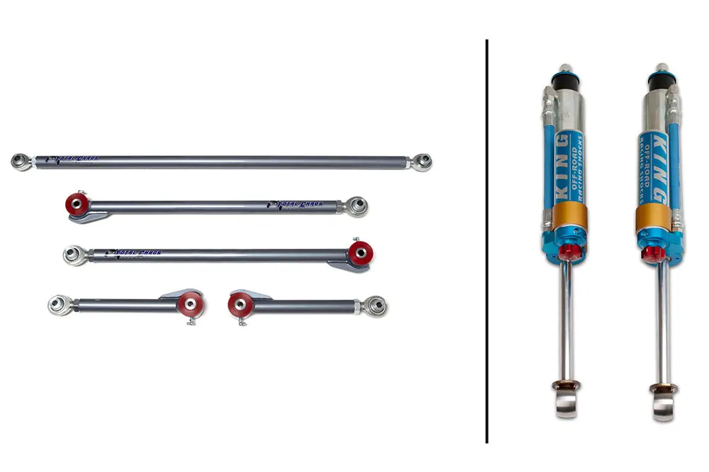 1996-2002 3Rd Gen 4Runner Adjustable Rear Link King 2 Half Inch Shock Package 1