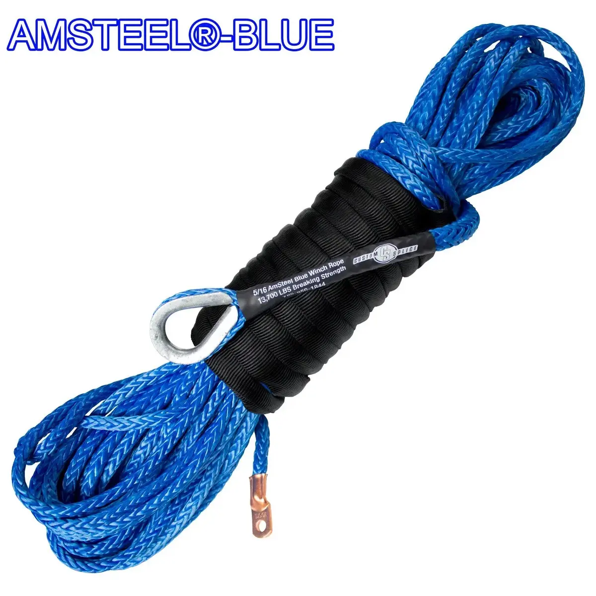 5/16 X 35 Foot Main Line Winch Rope - Amsteel®Blue 1