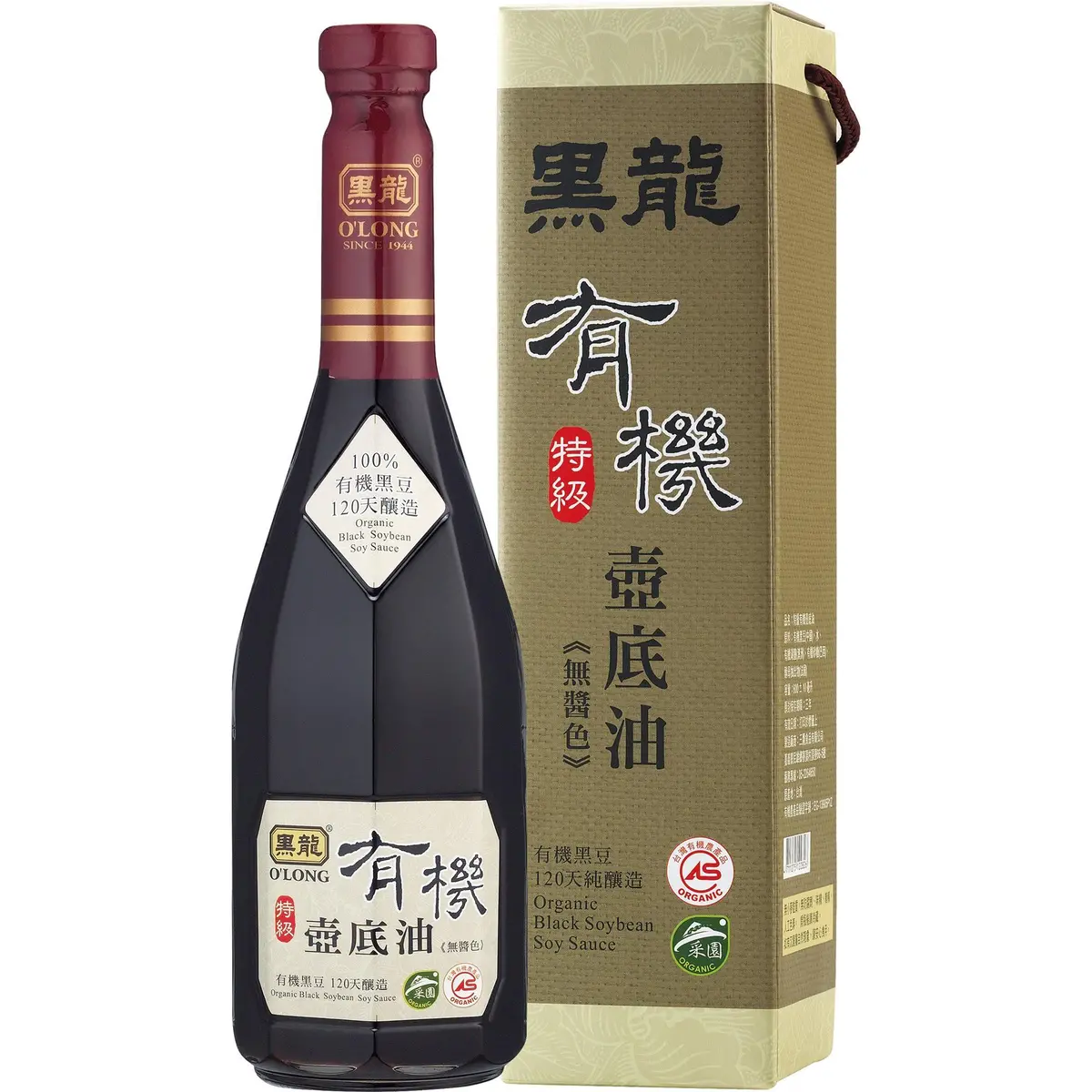 黑龍 有機壺底油 O'long Organic Black Soybean Soy Sauce (600Ml) 1