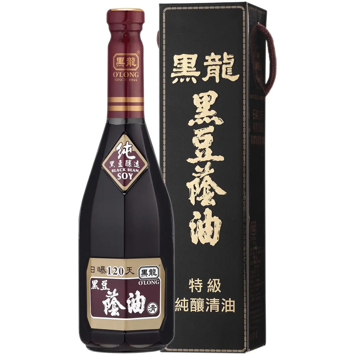 黑龍 黑豆蔭油 特級純釀清油 O'long Superior-Black Bean Soy Sauce (600Ml) 1