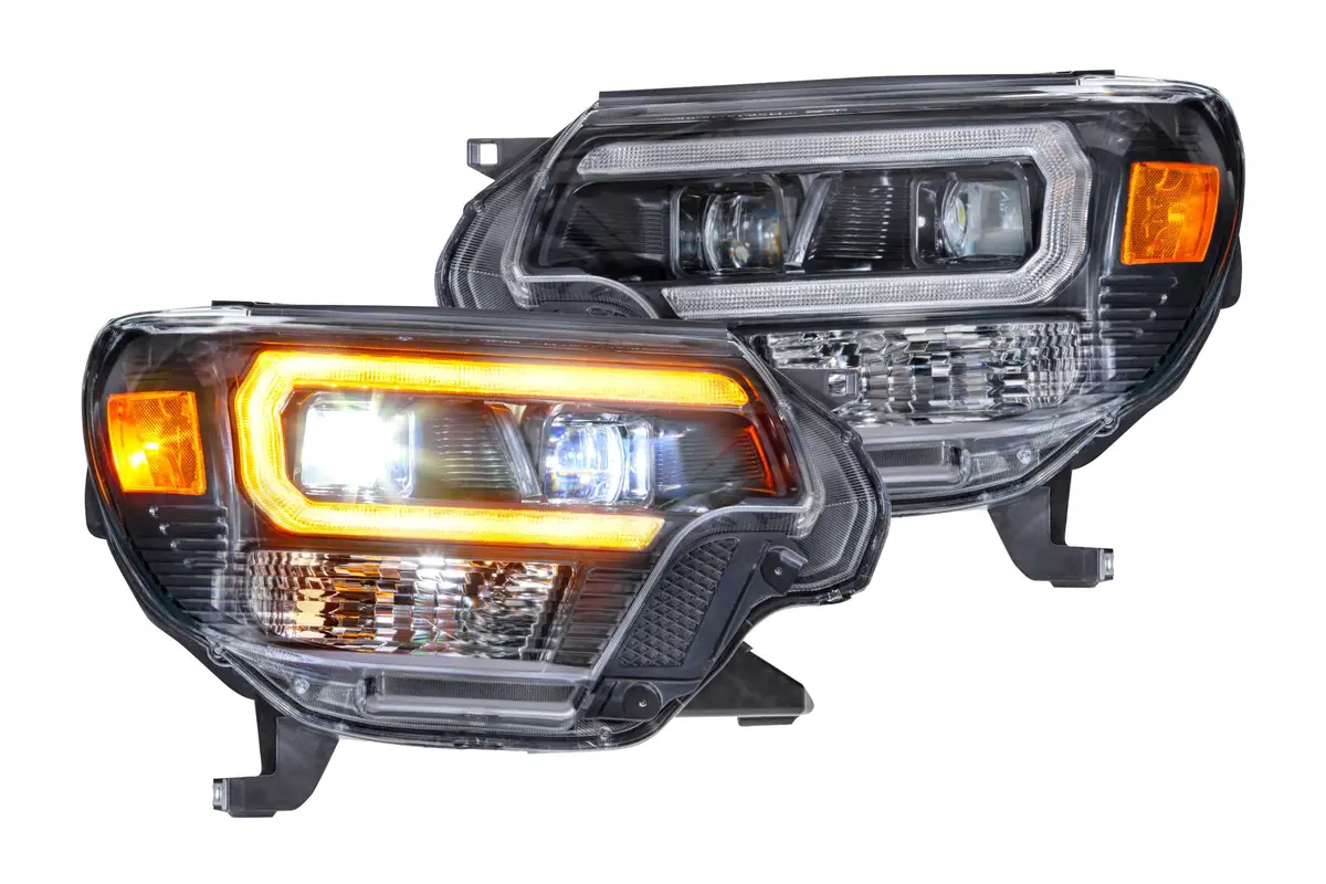2012-2015 Tacoma Xb Hybrid Led Headlights - Amber Drl (Set) 1