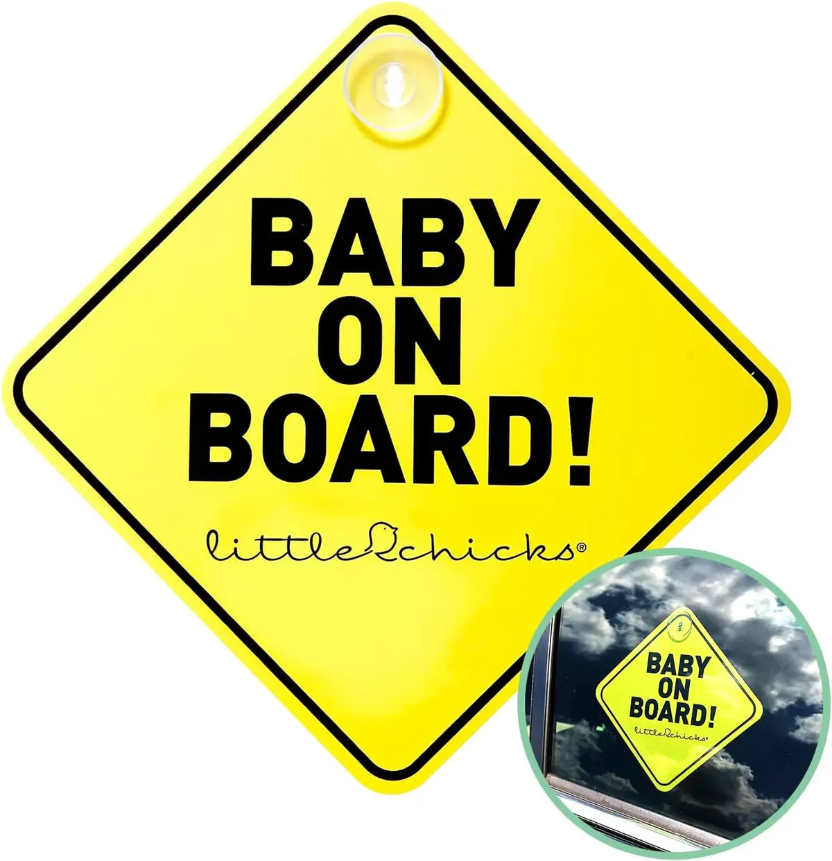 Little Chicks Baby On Board Car Sign Decal 1