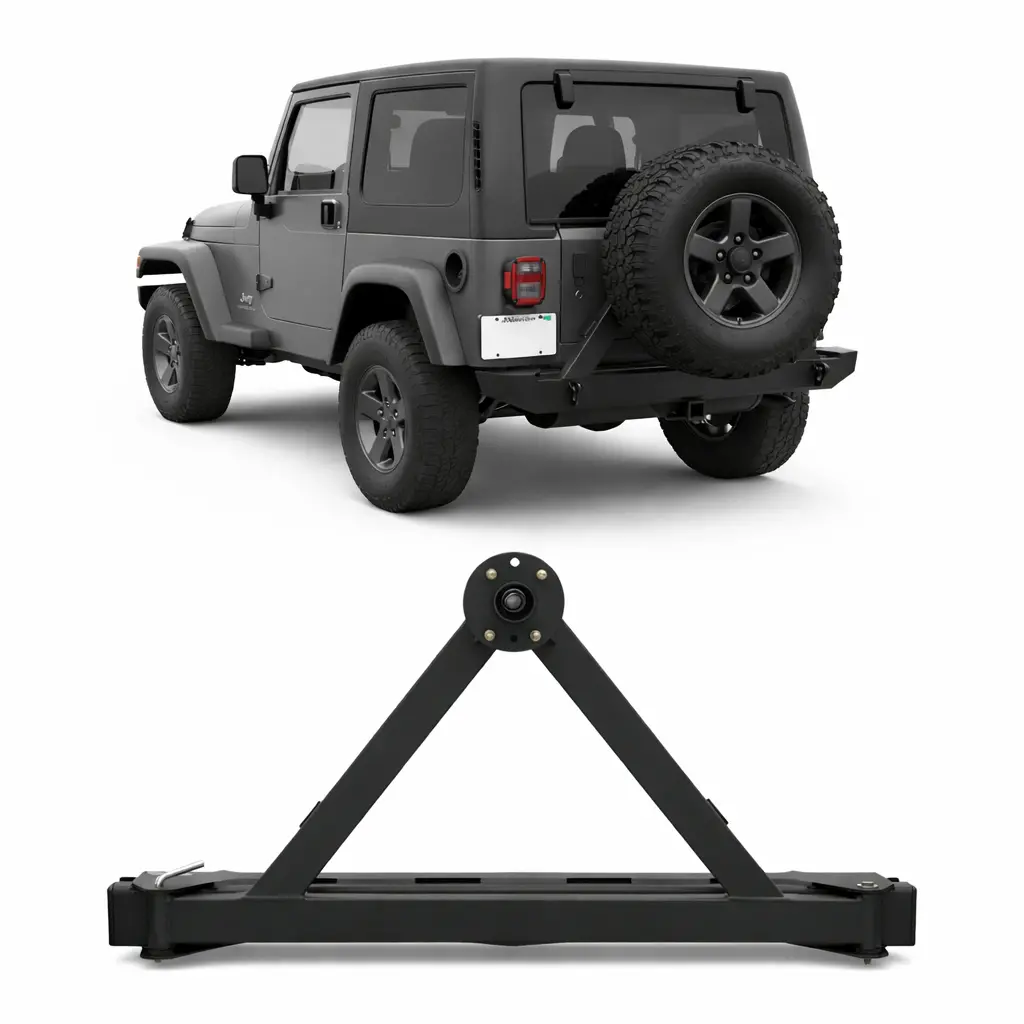 Jeep Wrangler Rear Bumper With Spare Tire Holder Rancho | Uae 1