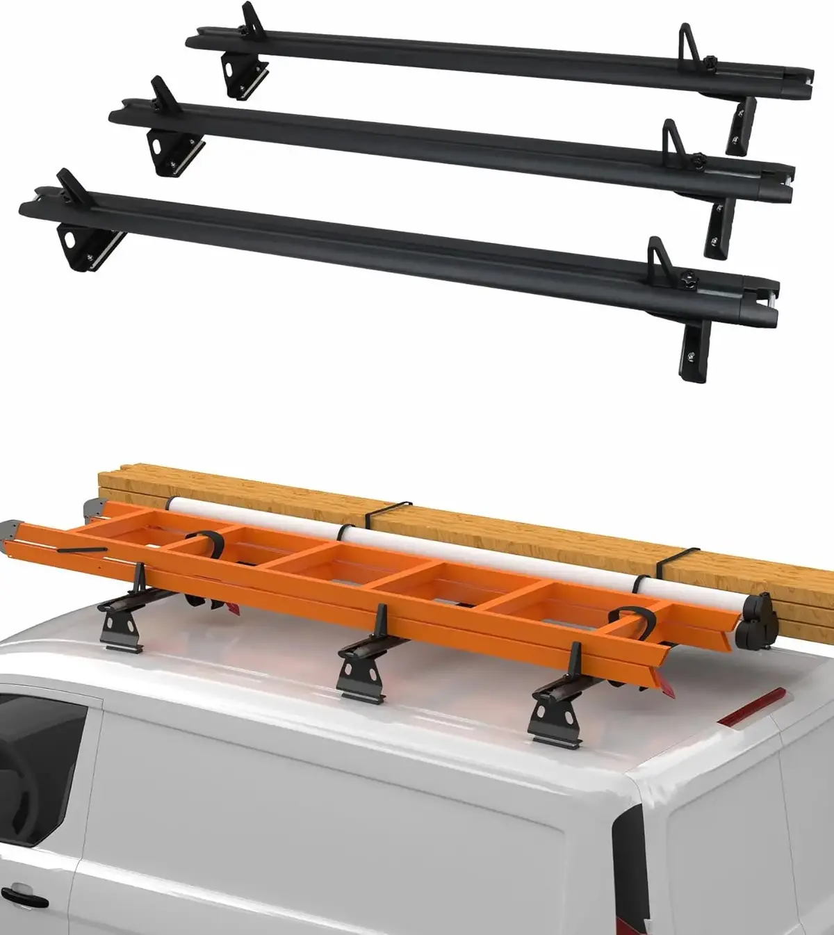 Melipron Aluminum Van Roof Rack Fit For Ford Transit Connect, Ram Promaster City, Nissan Nv200, Chevy City Express 1