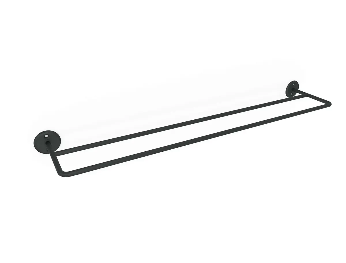 Classic Double Rail (600Mm) Matt Black 1