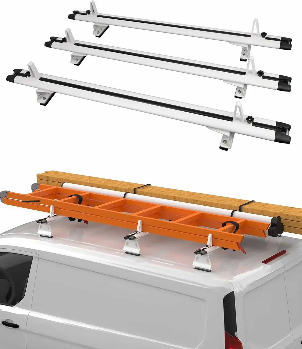 Melipron Aluminum Van Roof Rack Fit For Ford Transit, Ram Promaster, Nissan Nv 1