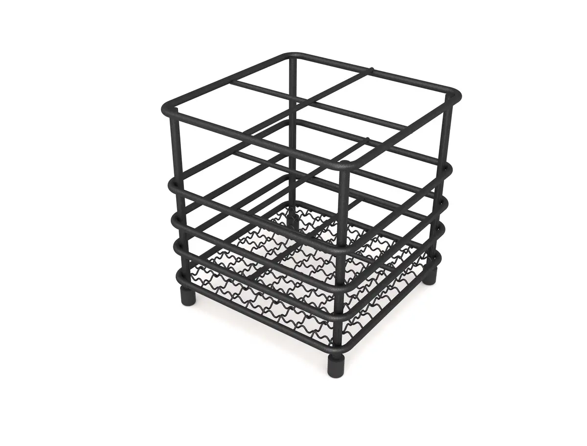 Cutlery Holder (Square) Matt Black 1