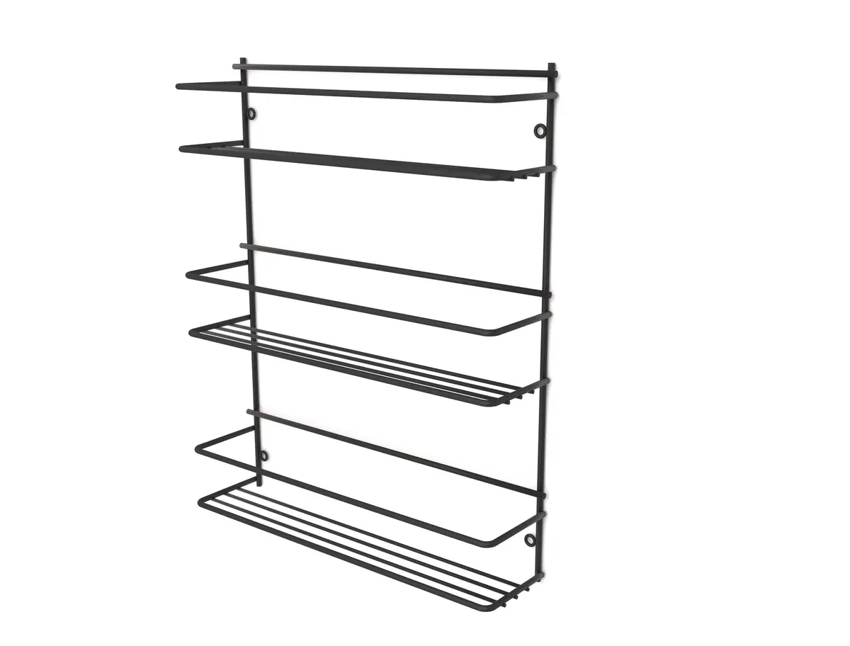 Spice Rack - Three Tier (Wall-Mounted) Matt Black 1