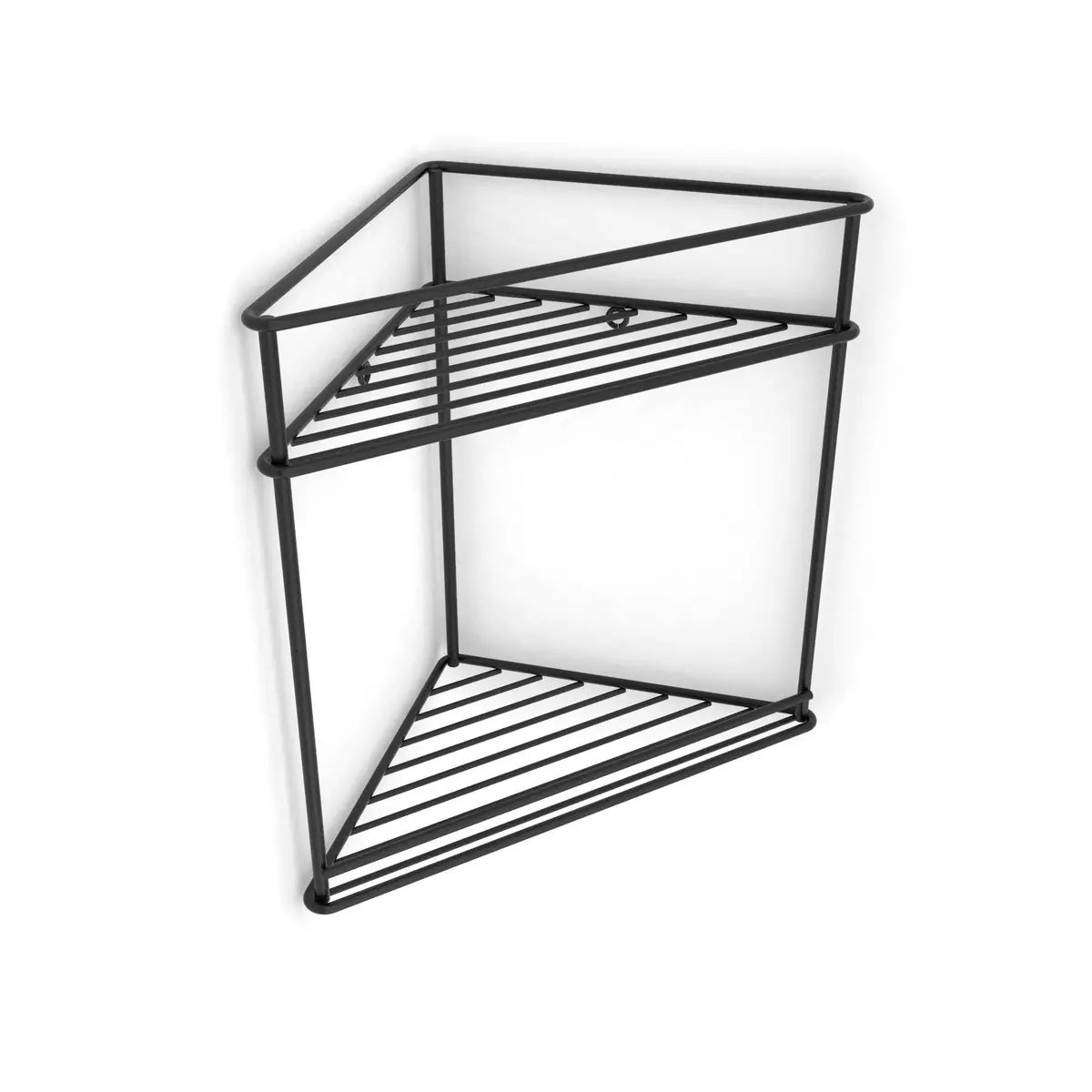 Corner Shelf 2-Tier Matt Black 1