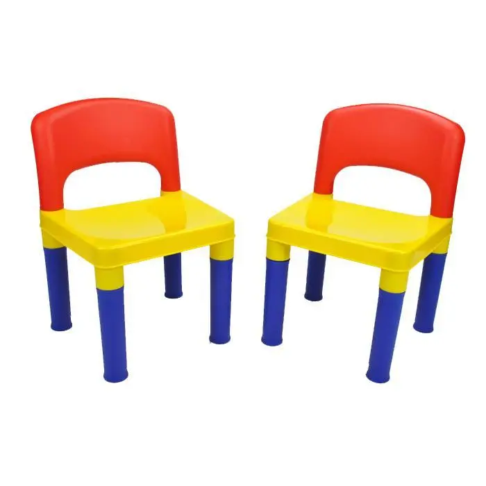 2X Children Kids Multicolour Sturdy Play Activity Chairs 1
