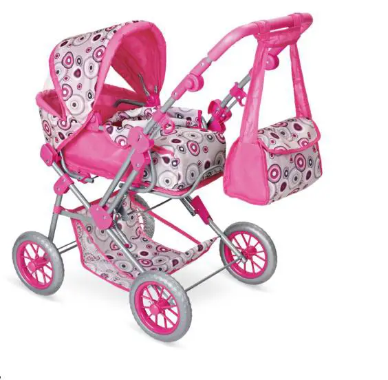 Aussie Baby Classic Supreme Pink Circle Doll Pram 1