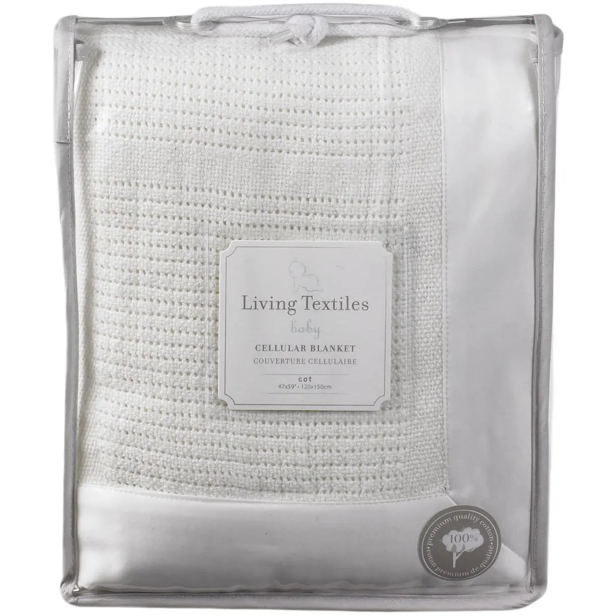Living Textiles Cot Cellular Blanket 1